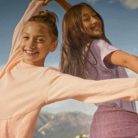 Maya Le Clark with her sister, Olivia Le Clark.